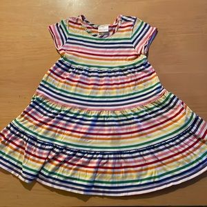 Hannah Andersson size 120 (6-7)rainbow striped swing dress